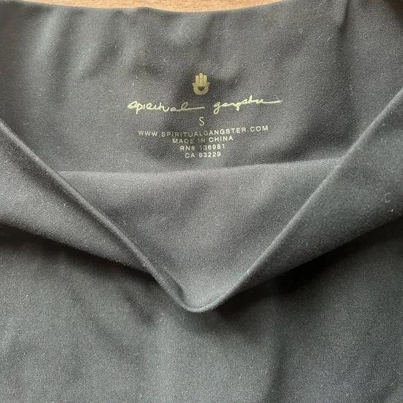 Spiritual Gangster Black Tennis Skirt with Built in Shorts Size Small - Picture 2 of 4